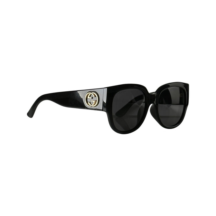 Gucci - Black GG Round Cat Eye Sunglasses