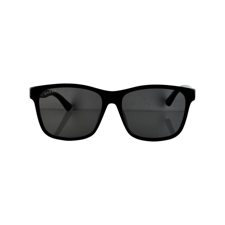 Gucci - Black Web Stripe Unisex Sunglasses