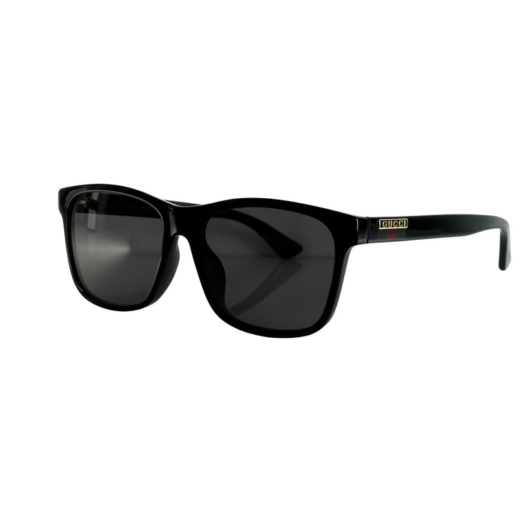 Gucci - Black Web Stripe Unisex Sunglasses