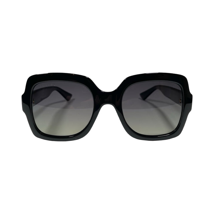 Gucci - GG Black Oversized Interlocking G Sunglasses