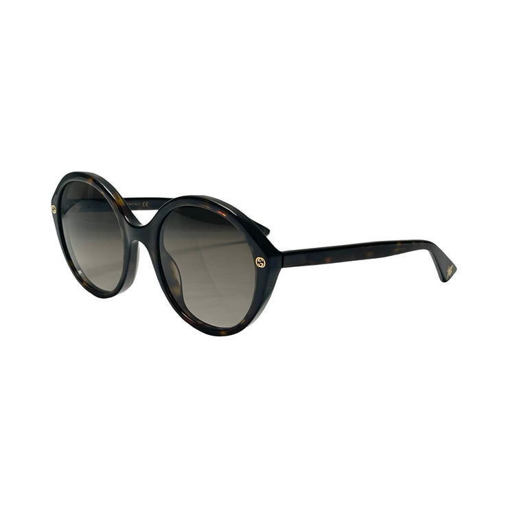 Gucci - GG Brown Havana Interlocking G Round Sunglasses