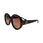 Gucci - GG Havana Red Interlocking G Round Sunglasses