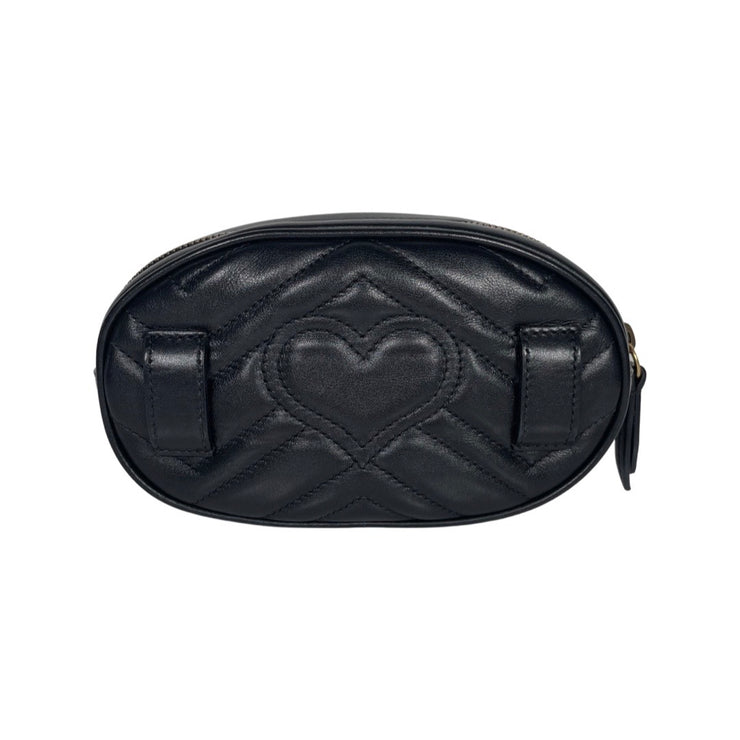Gucci - GG Marmont Black Leather Belt Bag