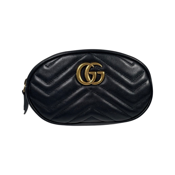 Gucci - GG Marmont Black Leather Belt Bag