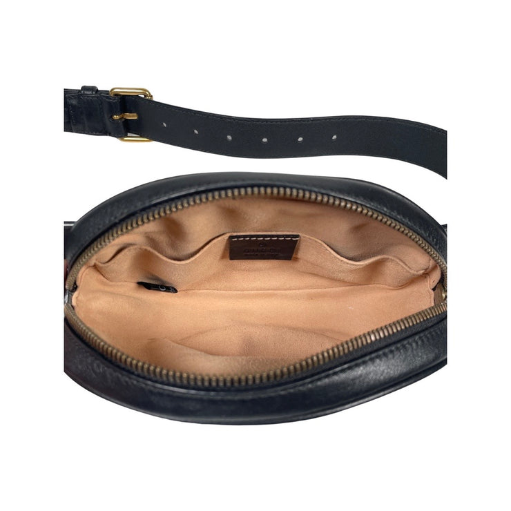 Gucci - GG Marmont Black Leather Belt Bag
