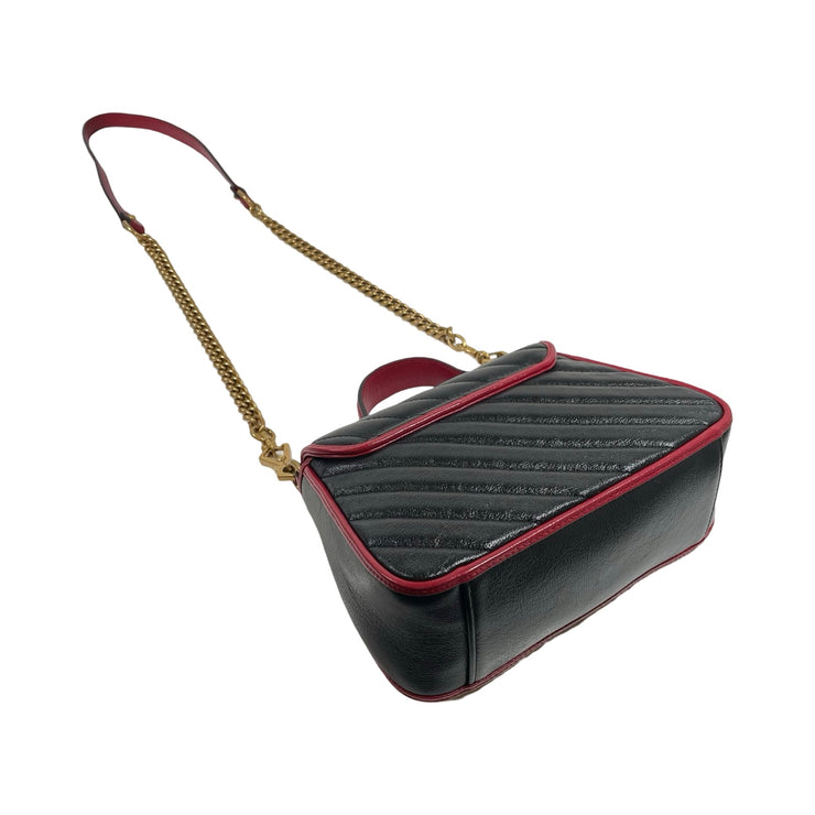 Gucci - GG Marmont Black Torchon Top Handle Crossbody