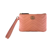 Gucci - GG Marmont Pink Leather Wristlet Pouch