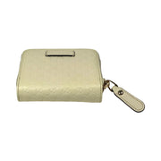 Gucci - GG Micro Guccisima Cream Leather Bifold Zip Wallet