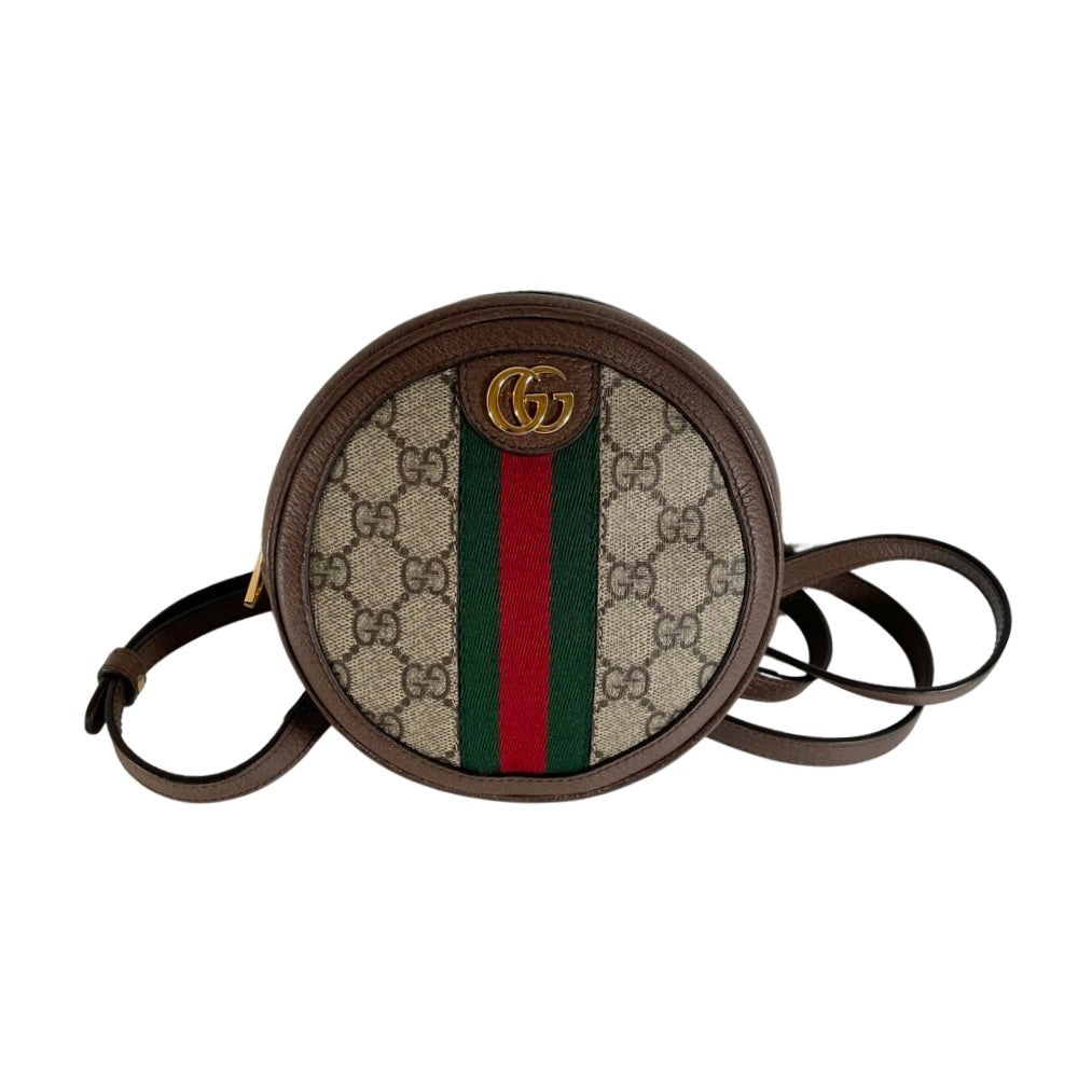 Gucci Ophidia GG Coated Canvas Mini Round Leather Backpack FOMO