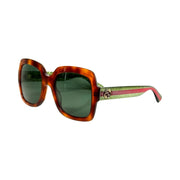 Gucci - GG Havana Sparkle Web Stripe Sunglasses