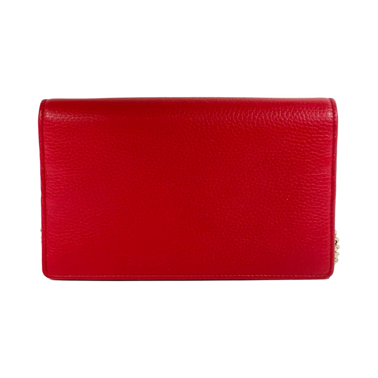 Gucci - GG Red Interlocking G Soho Wallet on Chain