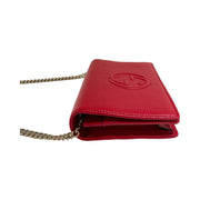 Gucci - GG Red Interlocking G Soho Wallet on Chain