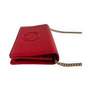 Gucci - GG Red Interlocking G Soho Wallet on Chain