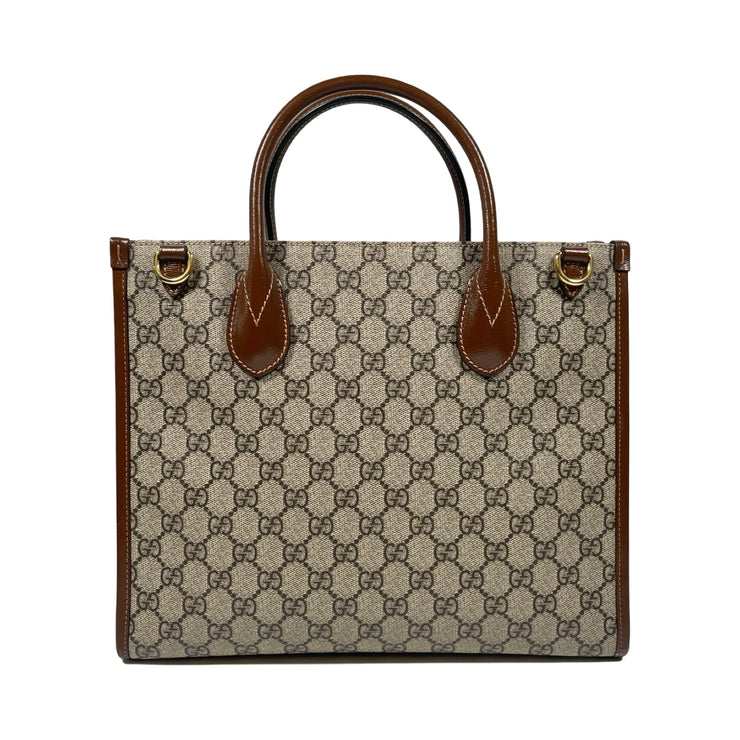 Gucci - GG Supreme Canvas Top Handle Tote Bag w/Strap