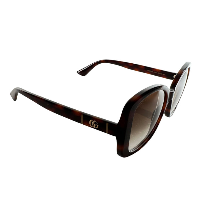 Gucci - GG Dark Havana & Gold Sunglasses