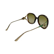 Gucci - Havana Chrome Green Interlocking G Mirrored Sunglasses