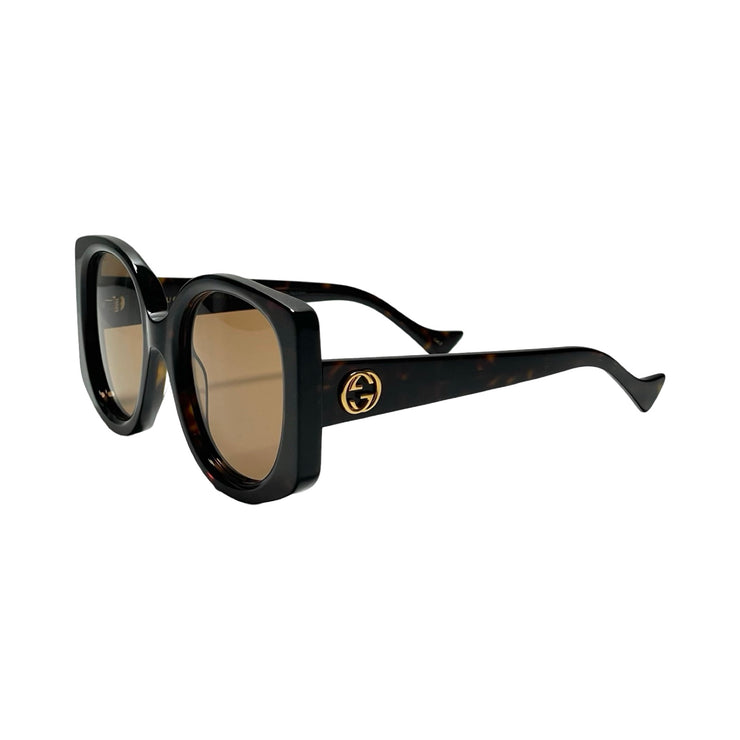 Gucci - Havana GG Interlocking G Butterfly Sunglasses