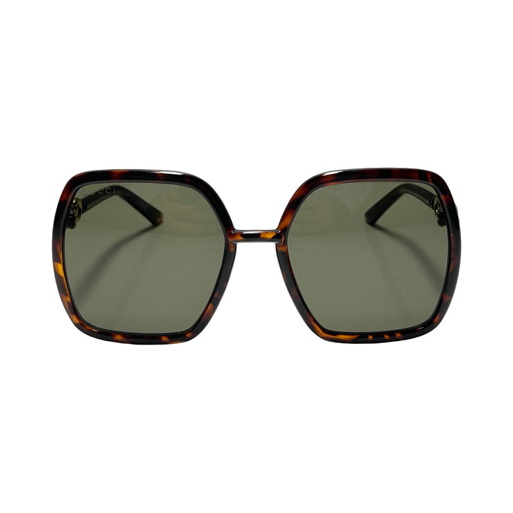 Gucci - Havana Gold Horsebit Sunglasses