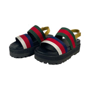 Gucci - Multicolor Web Platform Slingback Sandals