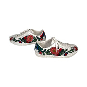 Gucci - Women's Ace White Embroidered Floral Sneakers