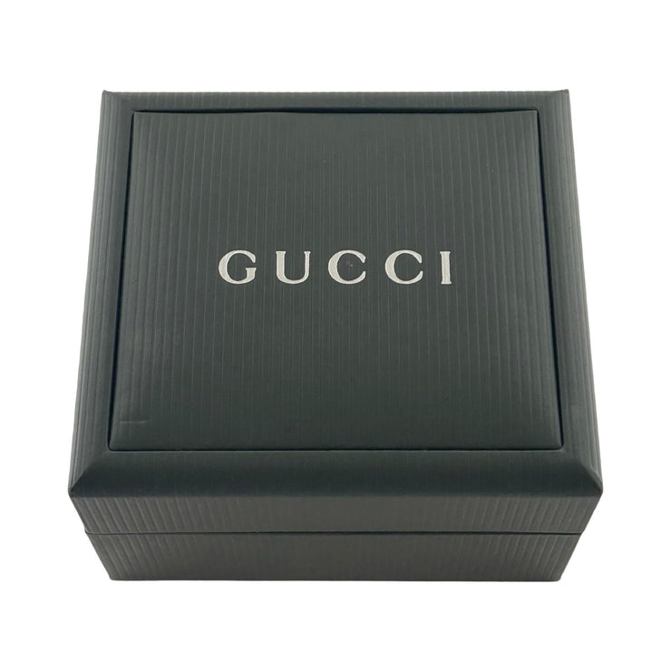 Gucci - Womens Black Roman Dial 5500L Quartz SS Watch w/Box