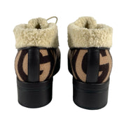 Gucci - Wool Shearling Rhombus Victor Ankle Boots