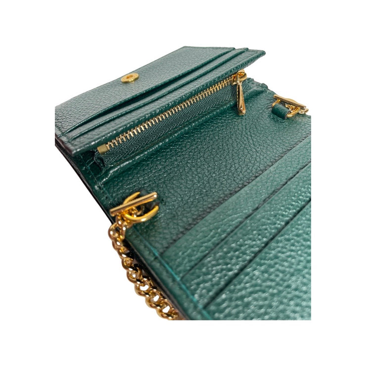 Gucci - Zumi Green Leather Wallet On Chain