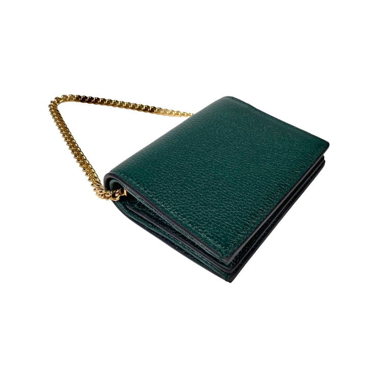 Gucci - Zumi Green Leather Wallet On Chain