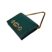 Gucci - Zumi Green Leather Wallet On Chain