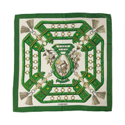 Hermes - Vintage Aux Champs Green Silk Scarf