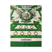 Hermes - Vintage Aux Champs Green Silk Scarf