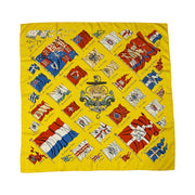 Hermes - Vintage Yellow Carre 90 Pavois Ship Flag Silk Scarf