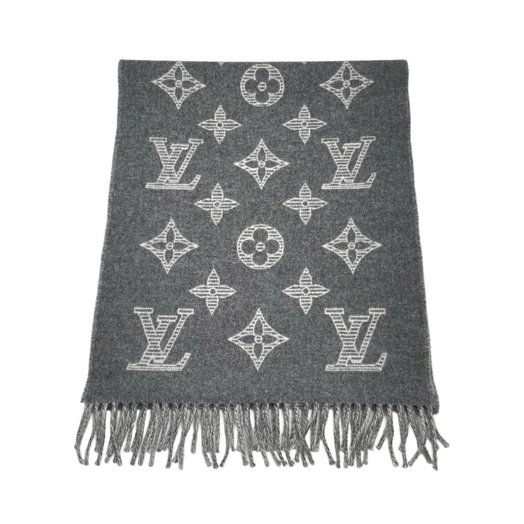 Louis Vuitton - Grey Monogram Shadow Scarf