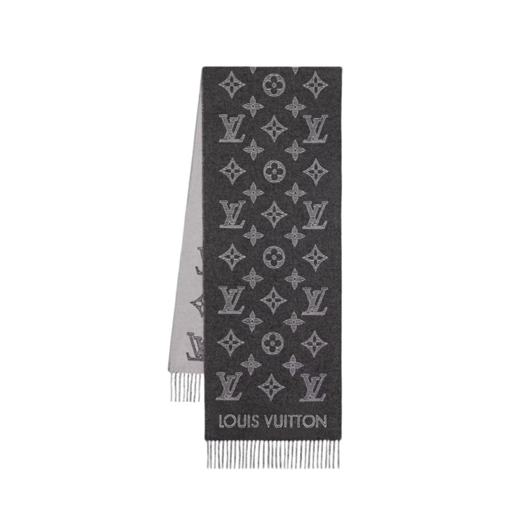 Louis Vuitton - Grey Monogram Shadow Scarf