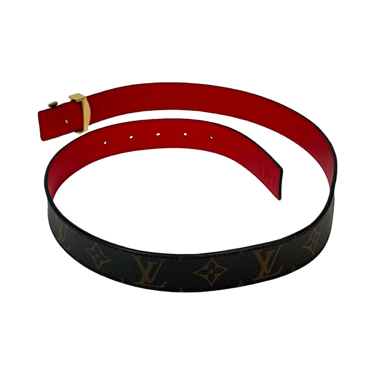 Louis Vuitton - LV Initiales 30mm Reversible Monogram & Red Belt 85/34