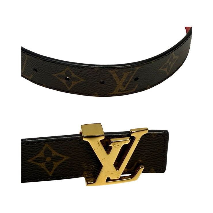 Louis Vuitton - LV Initiales 30mm Reversible Monogram & Red Belt 85/34