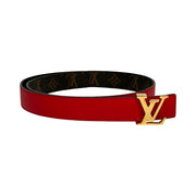 Louis Vuitton - LV Initiales 30mm Reversible Monogram & Red Belt 85/34