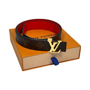 Louis Vuitton - LV Initiales 30mm Reversible Monogram & Red Belt 85/34