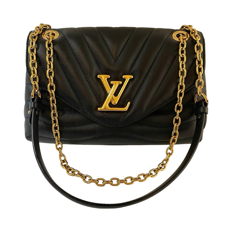 Louis Vuitton - LV New Wave MM Black Leather Chain Bag