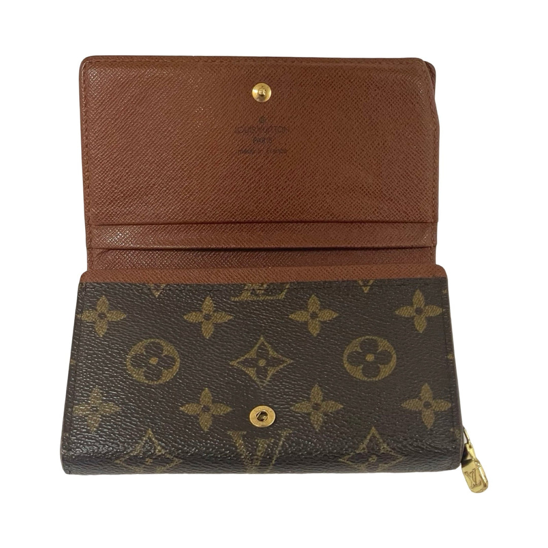 Louis Vuitton Monogram Porte Monnaie Billets Tresor Bifold Wallet /RA0914 popular