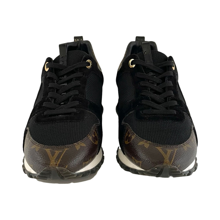 Louis Vuitton - Run Away Monogram Sneakers Black Suede