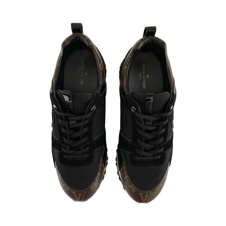 Louis Vuitton - Run Away Monogram Sneakers Black Suede