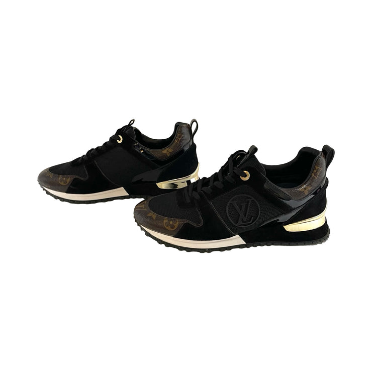 Louis Vuitton - Run Away Monogram Sneakers Black Suede