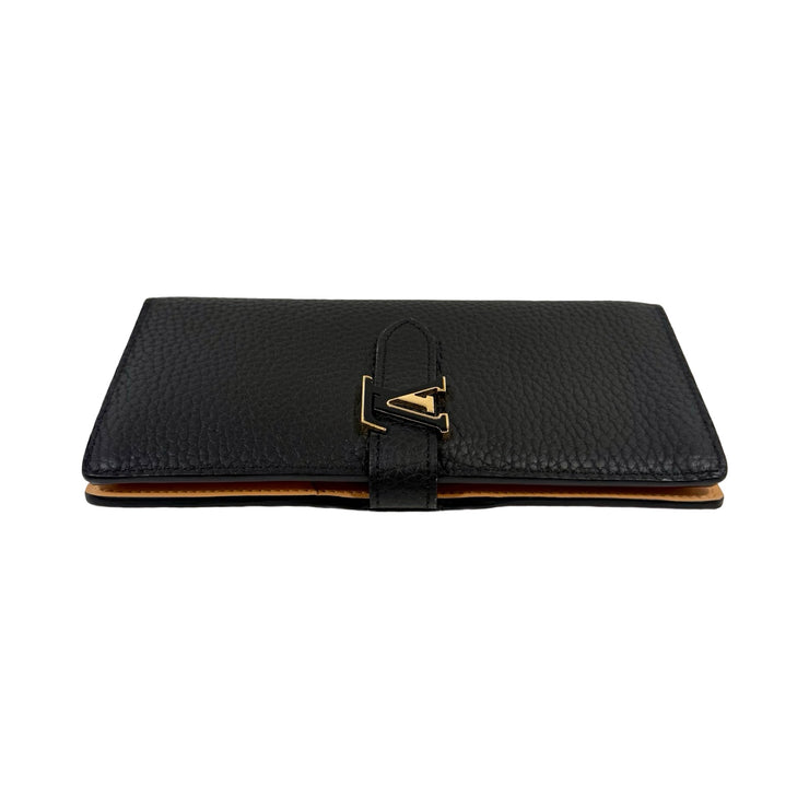 Louis Vuitton - Taurilon LV Vertical Capucines Black Wallet