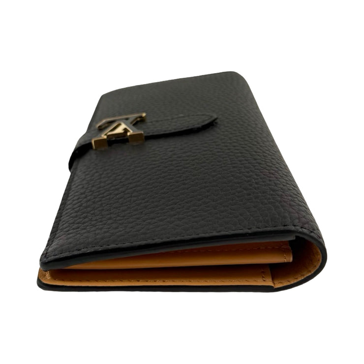 Louis Vuitton - Taurilon LV Vertical Capucines Black Wallet