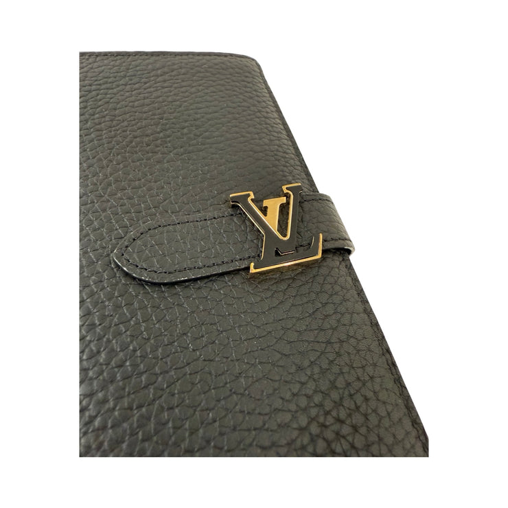 Louis Vuitton - Taurilon LV Vertical Capucines Black Wallet