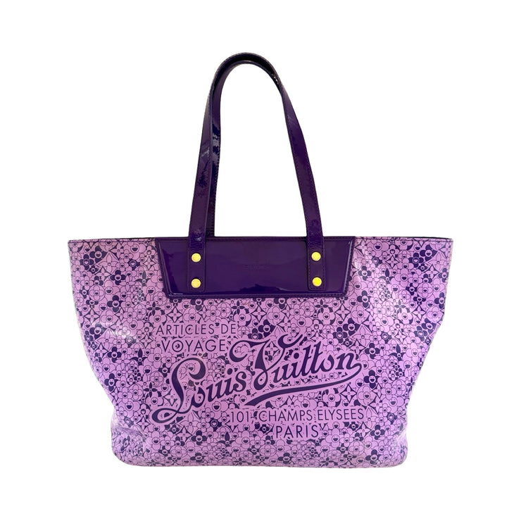 Louis Vuitton x Takashi Murakami - 2010 Cosmic Blossom PM Purple Tote