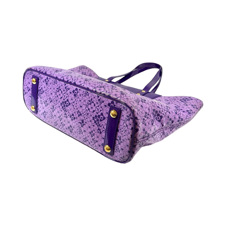 Louis Vuitton x Takashi Murakami - 2010 Cosmic Blossom PM Purple Tote