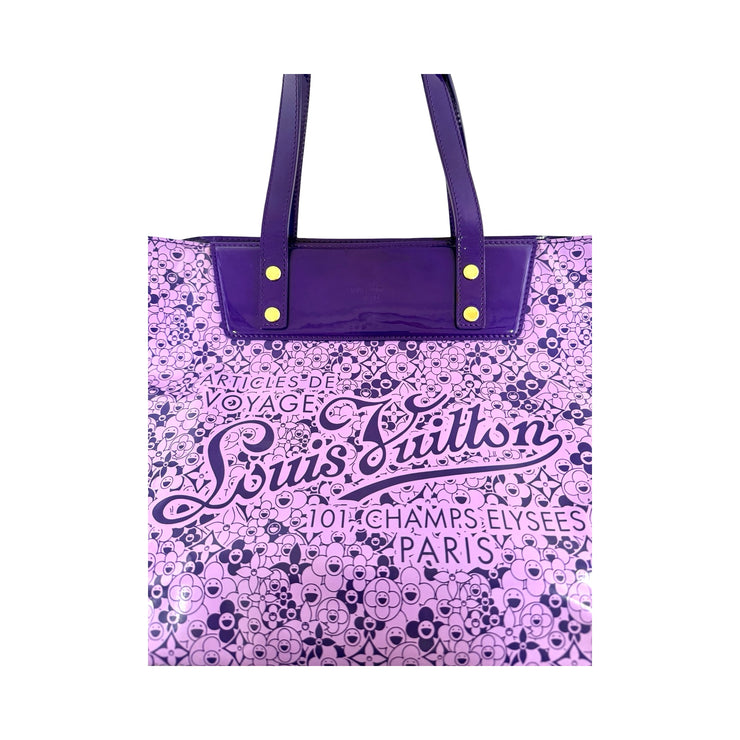 Louis Vuitton x Takashi Murakami - 2010 Cosmic Blossom PM Purple Tote