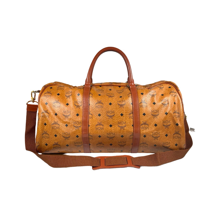 MCM - Cognac Visetos Boston Duffle Bag 55 w/Strap